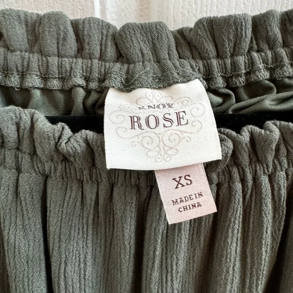 Knox Rose Olive Green boho mini dress - Picture 3 of 3